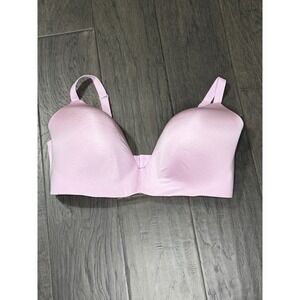 SKIMS Wireless Form T Shirt Demi Bra Baby Pink New With Tags Womens Size 46DDD